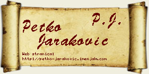 Petko Jaraković vizit kartica